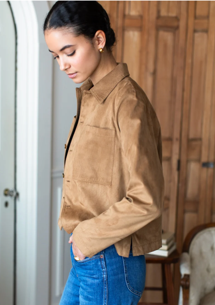 Atelier Pocket Jacket- Camel Suede