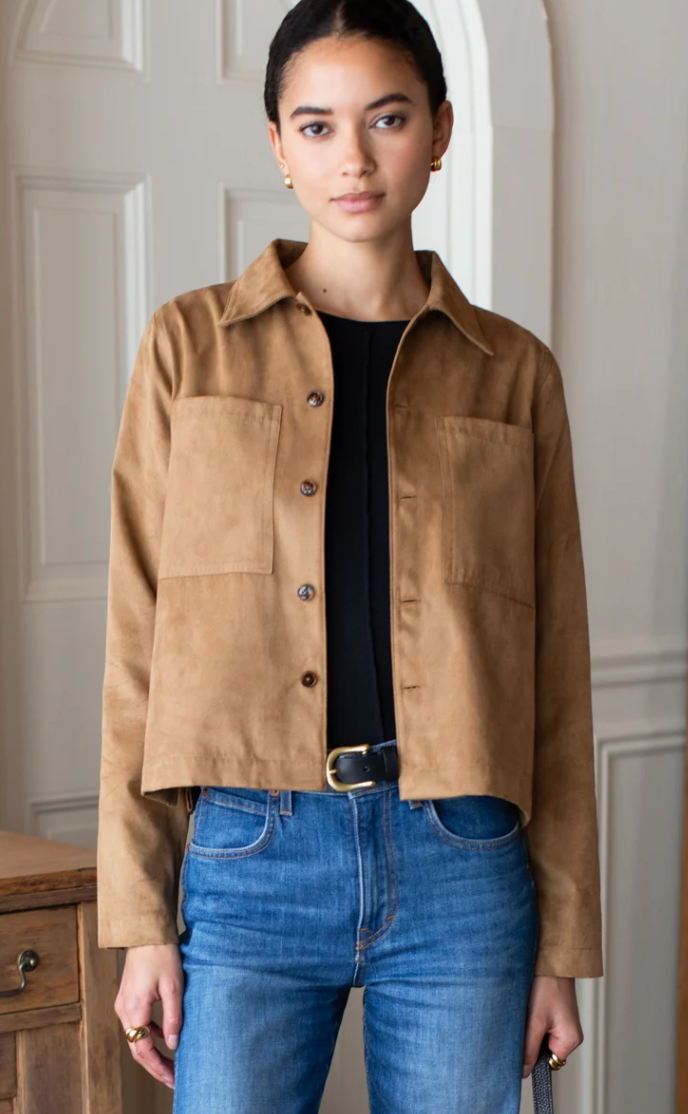 Atelier Pocket Jacket- Camel Suede