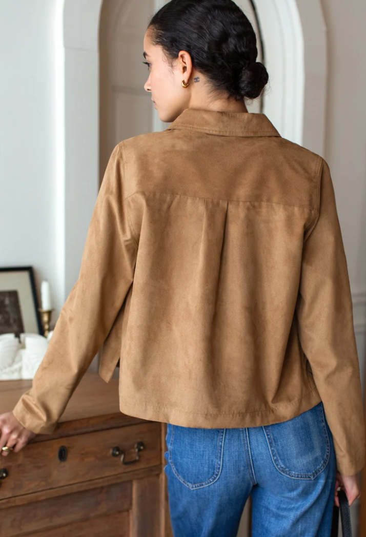 Atelier Pocket Jacket- Camel Suede
