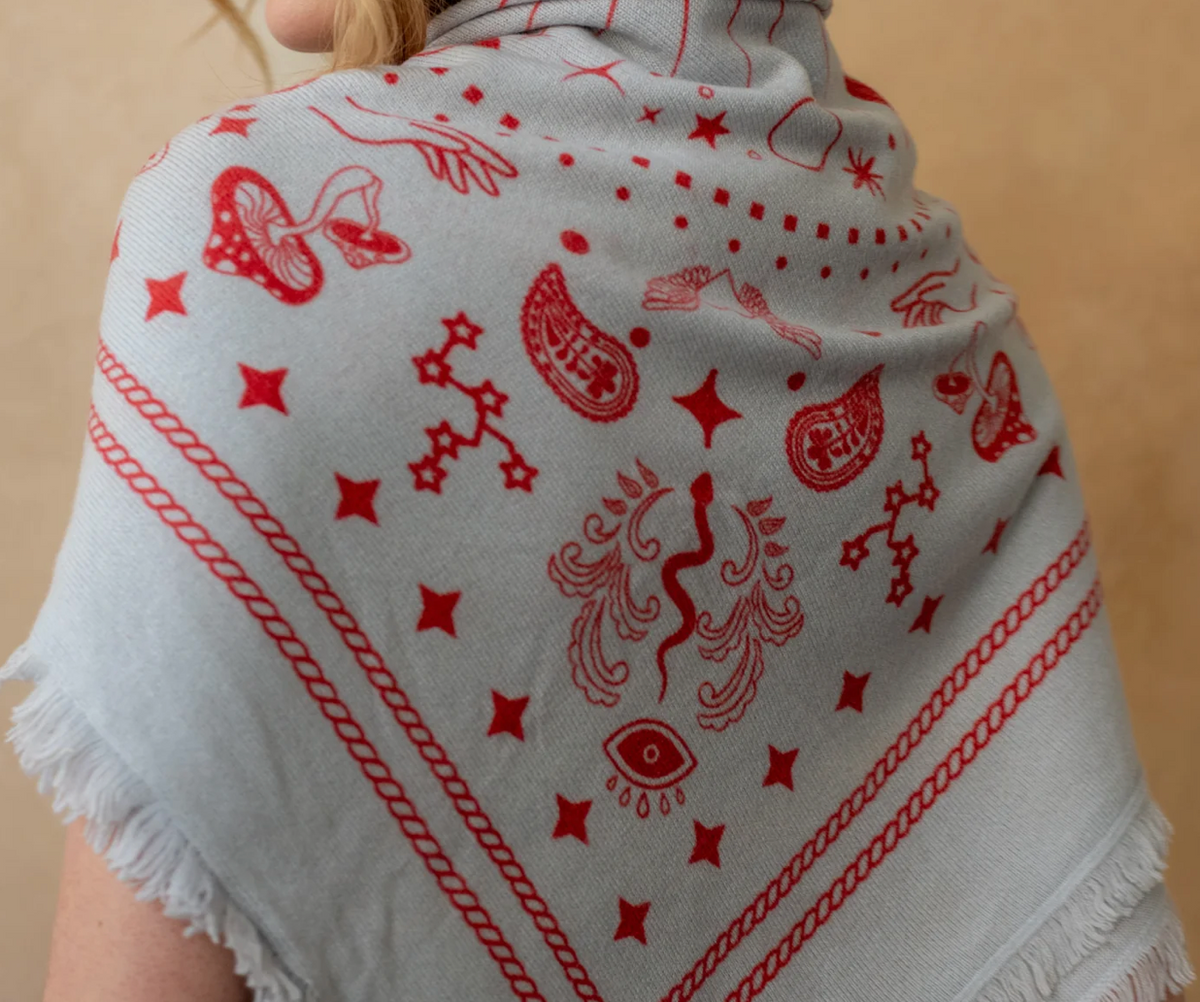 Cosmic Rodeo Cashmere Bandana Sweater Wrap