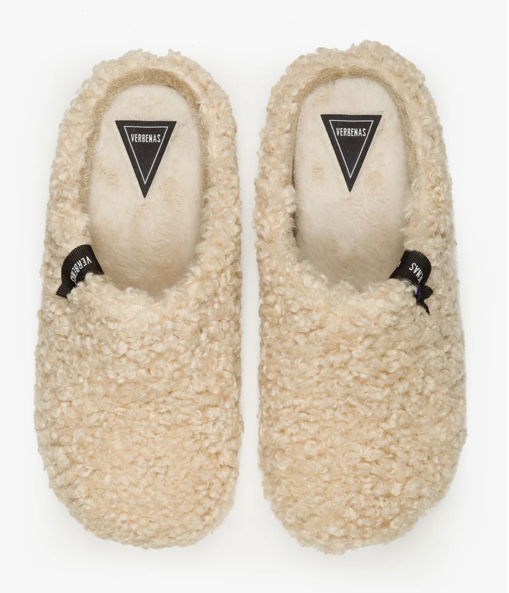 Slippers York Curly Beig