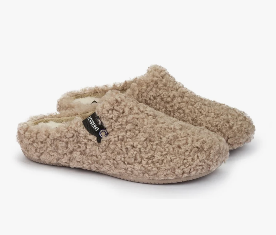 Slippers York Curly Camel