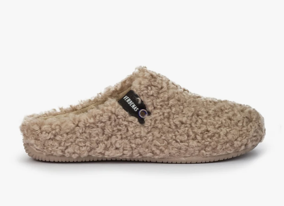 Slippers York Curly Camel