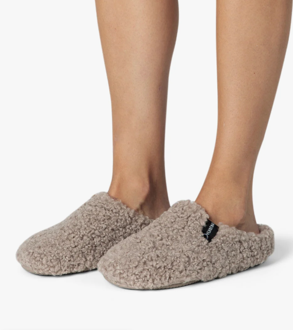 Slippers York Curly Camel
