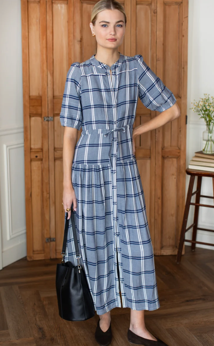 Lucy 4 Basque- Sky Plaid