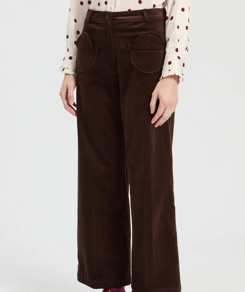 BROWN VELVET TROUSERS