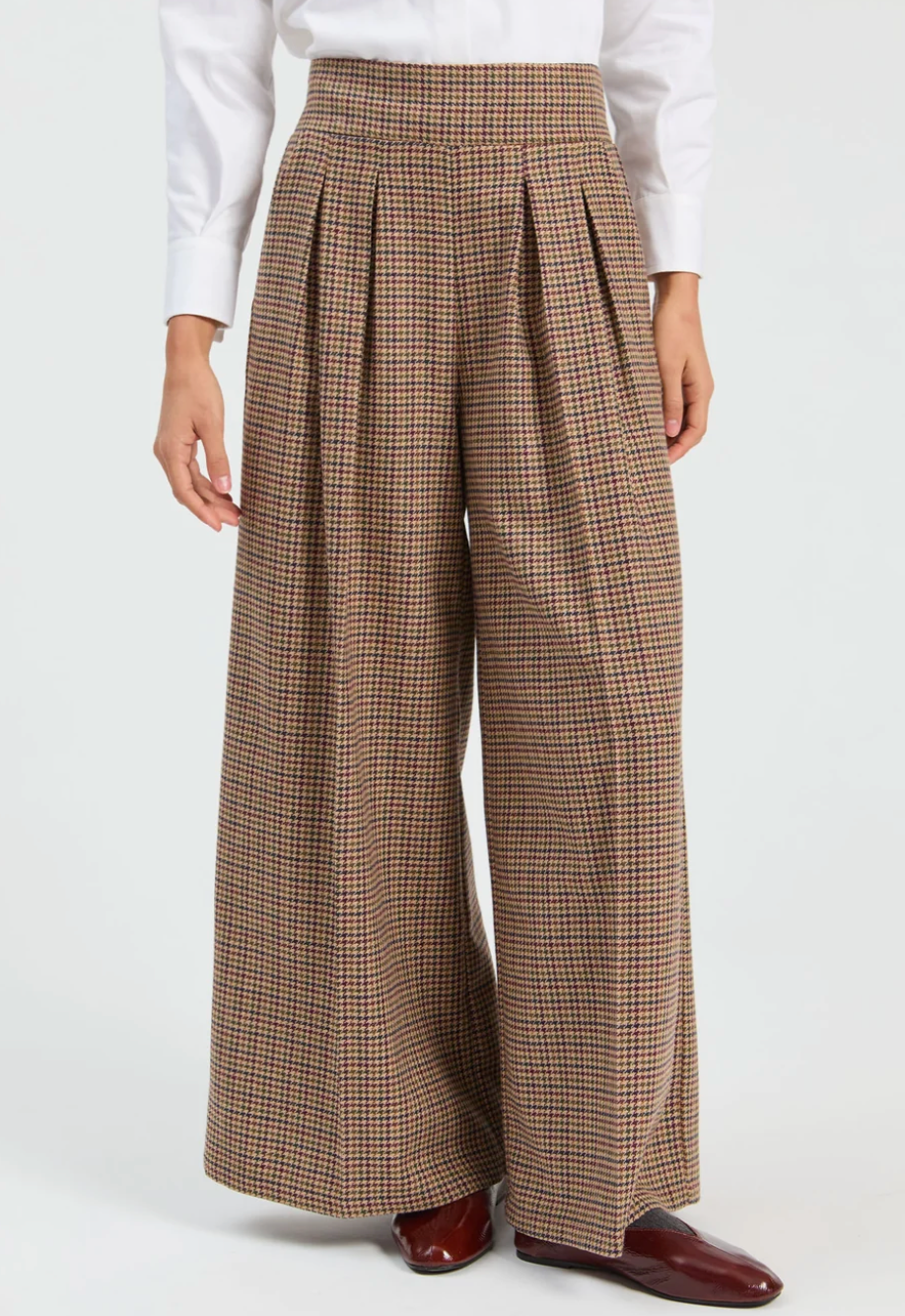 Blue and Green Plaid Trousers