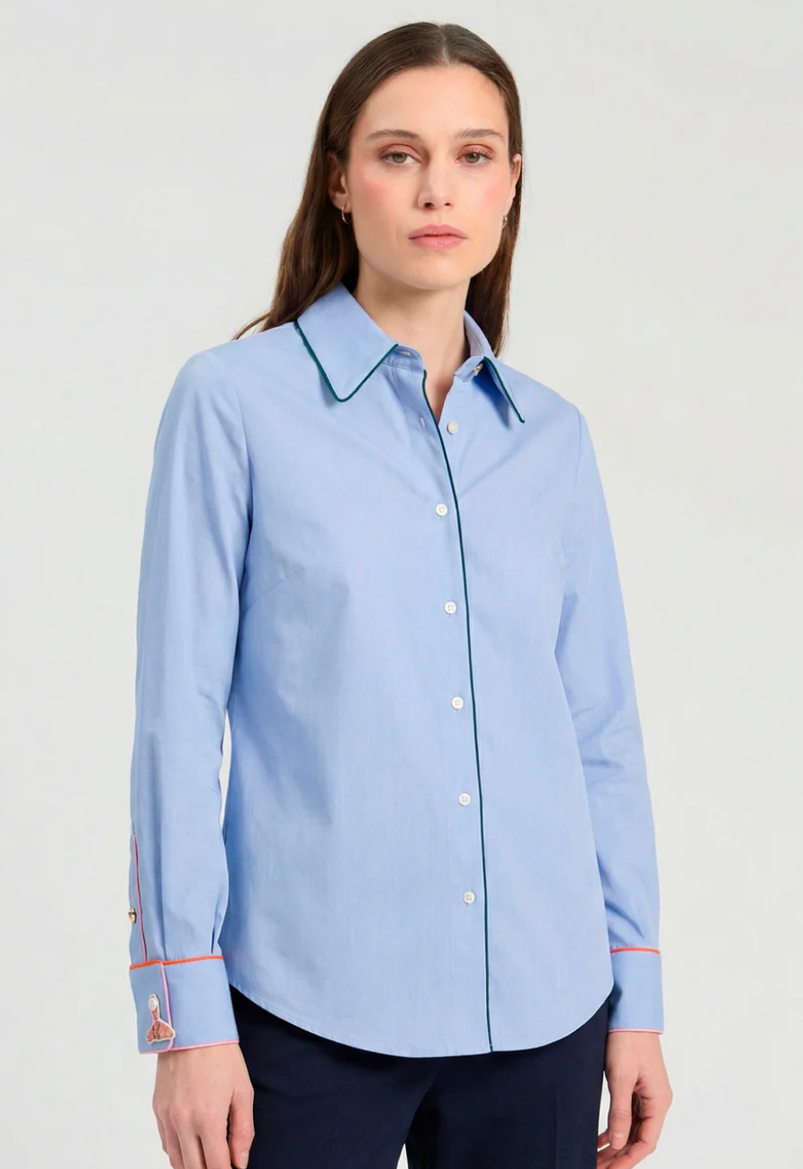 Videa Shirt- Blue Twill