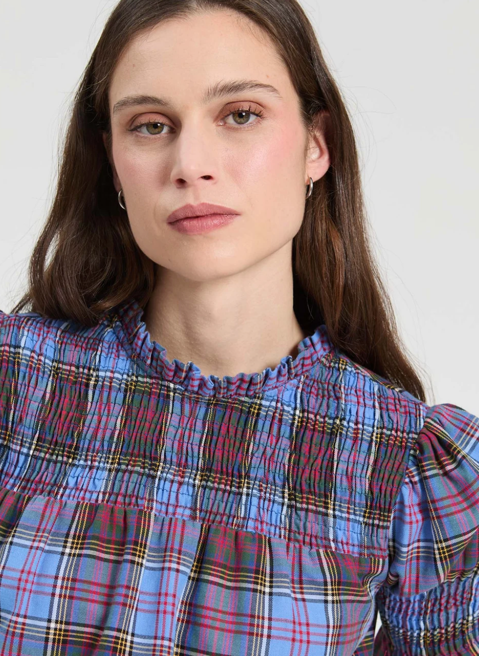 Blue Plaid Top