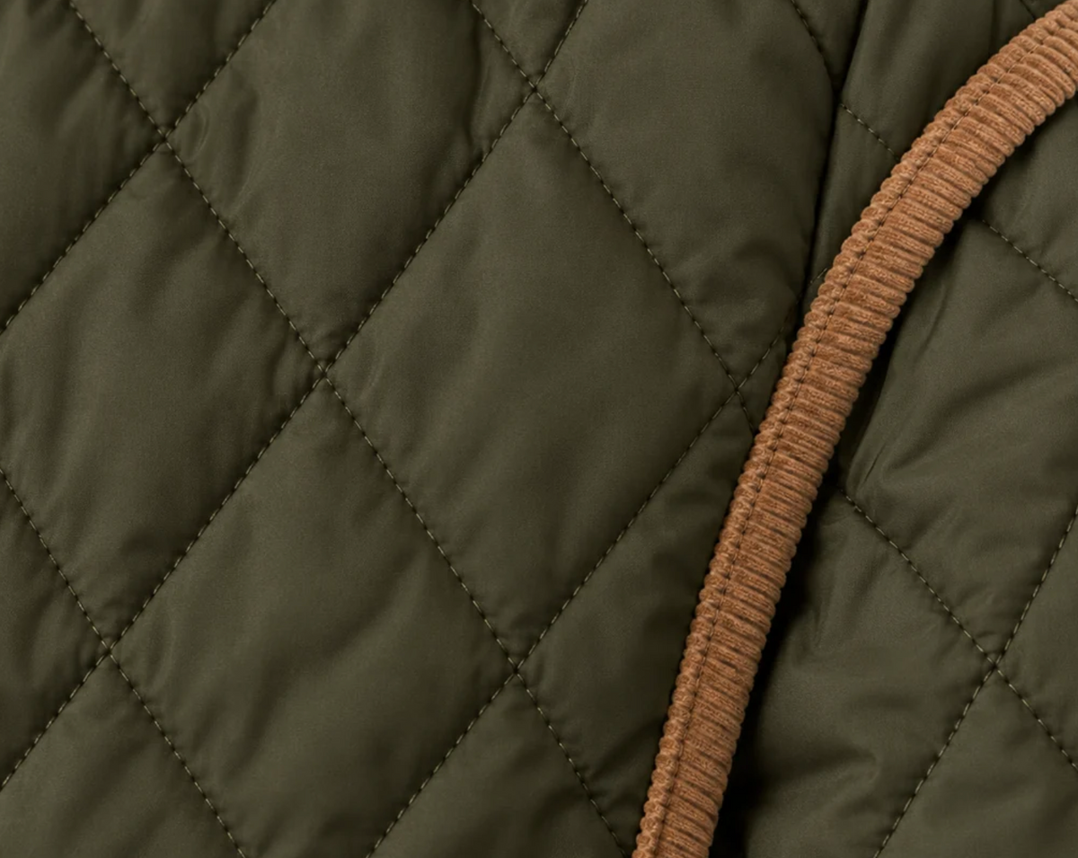 Cord Trim Quilted Jacket