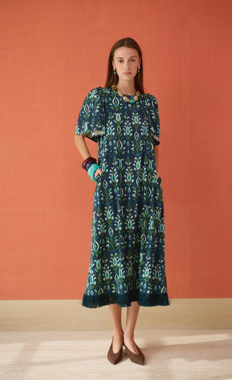 Georgia Dress- Peacock Navy
