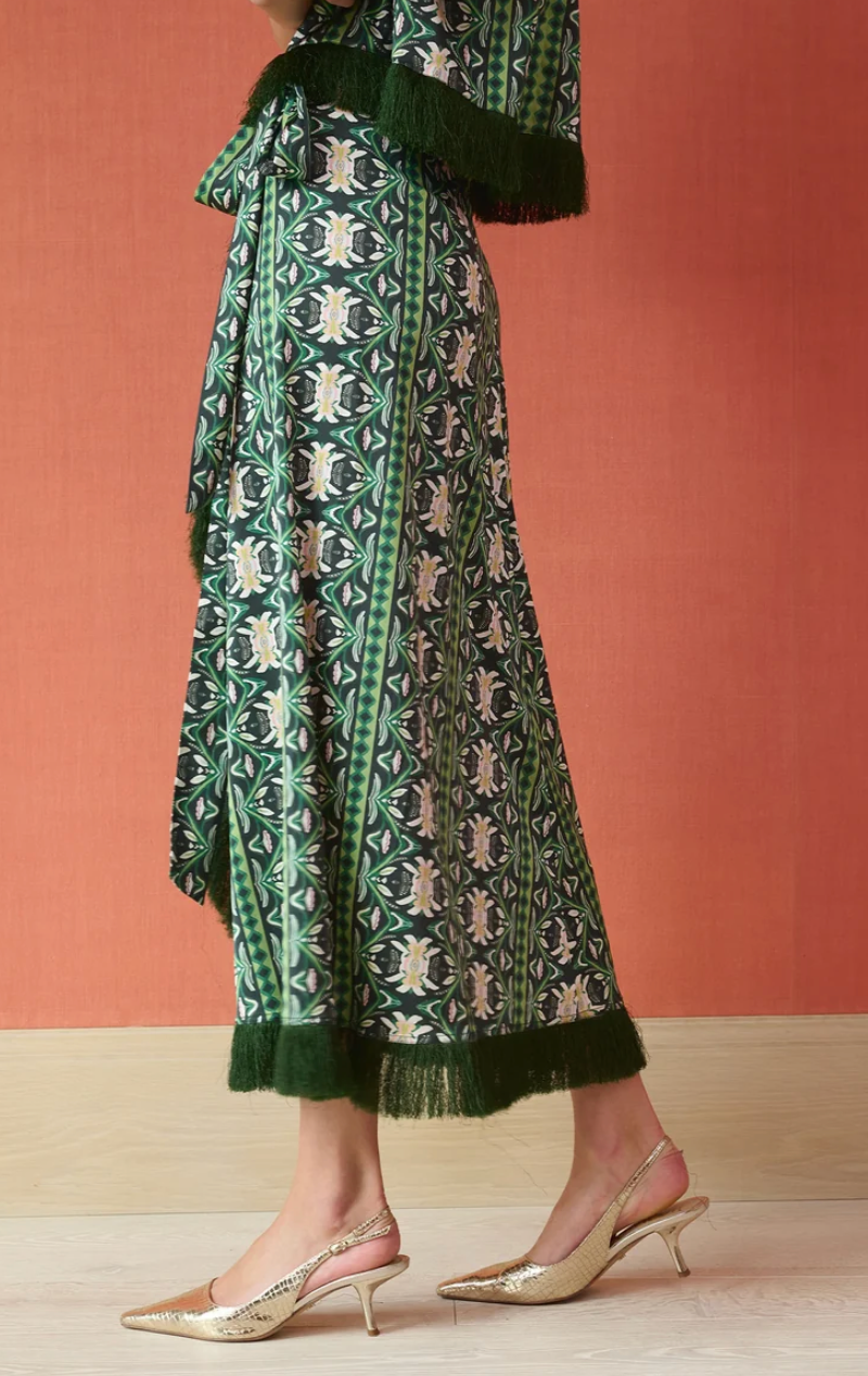 Cooper Wrap Skirt- Garland Green