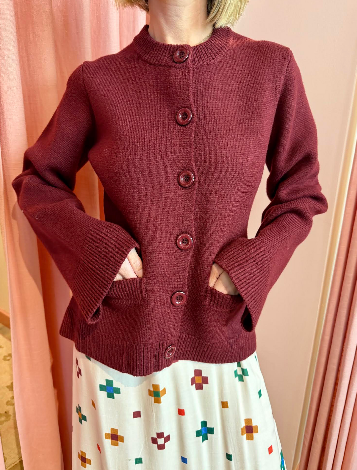 Burgundy Cardigan