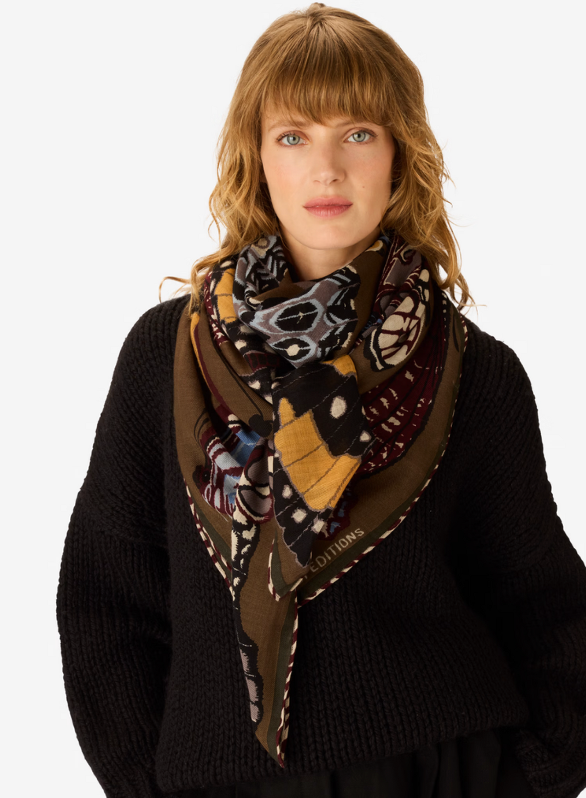 Square 130 - Papillons - Khaki