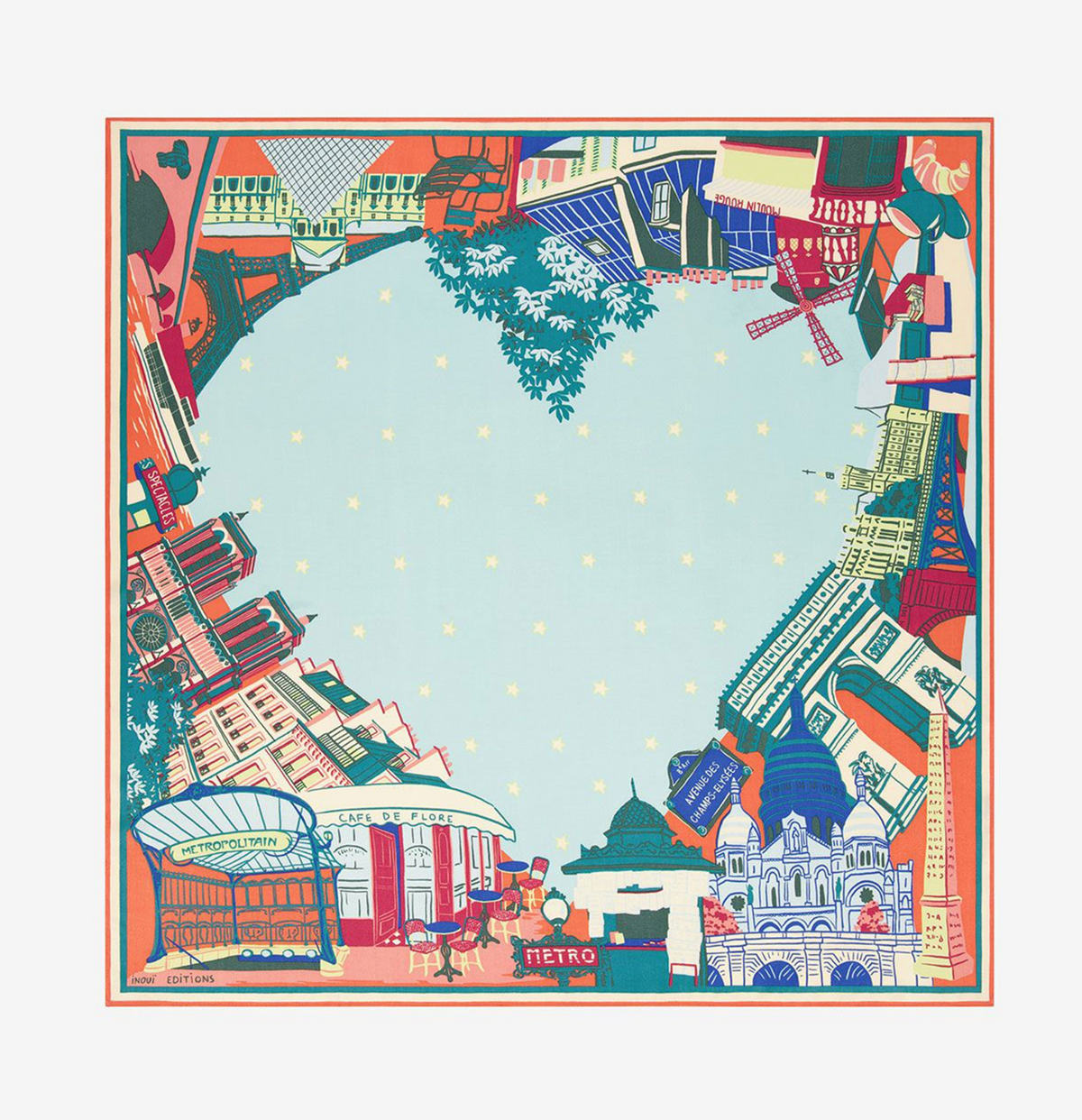 Silk Square 100 - J'Aime Paris - Multicolor