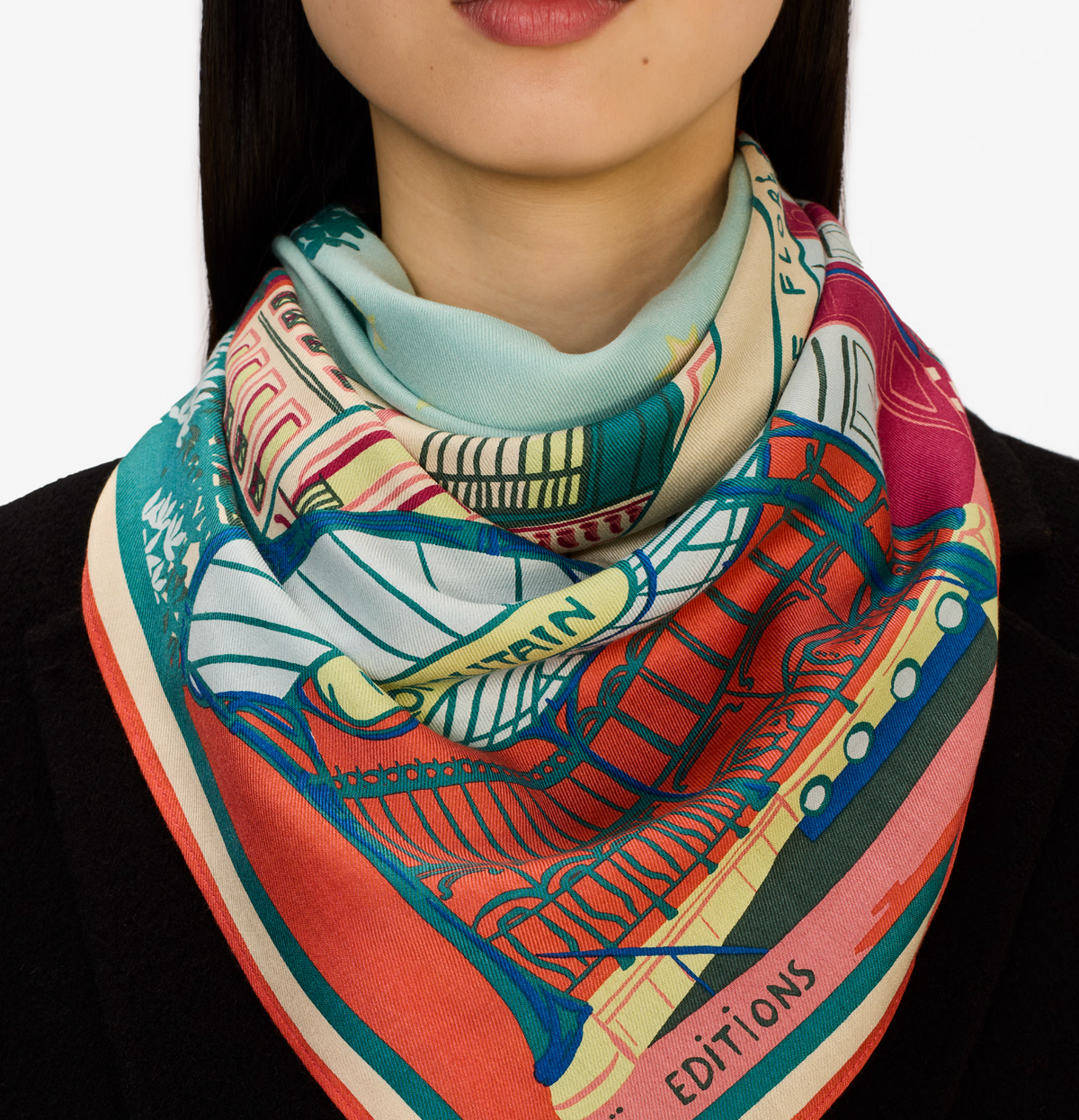 Silk Square 100 - J'Aime Paris - Multicolor
