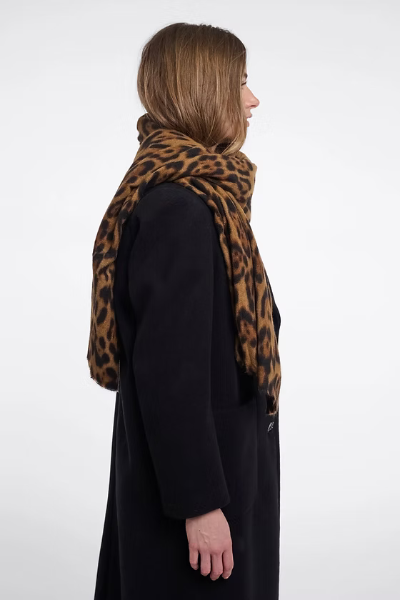 Hutton Leopard Print Scarf