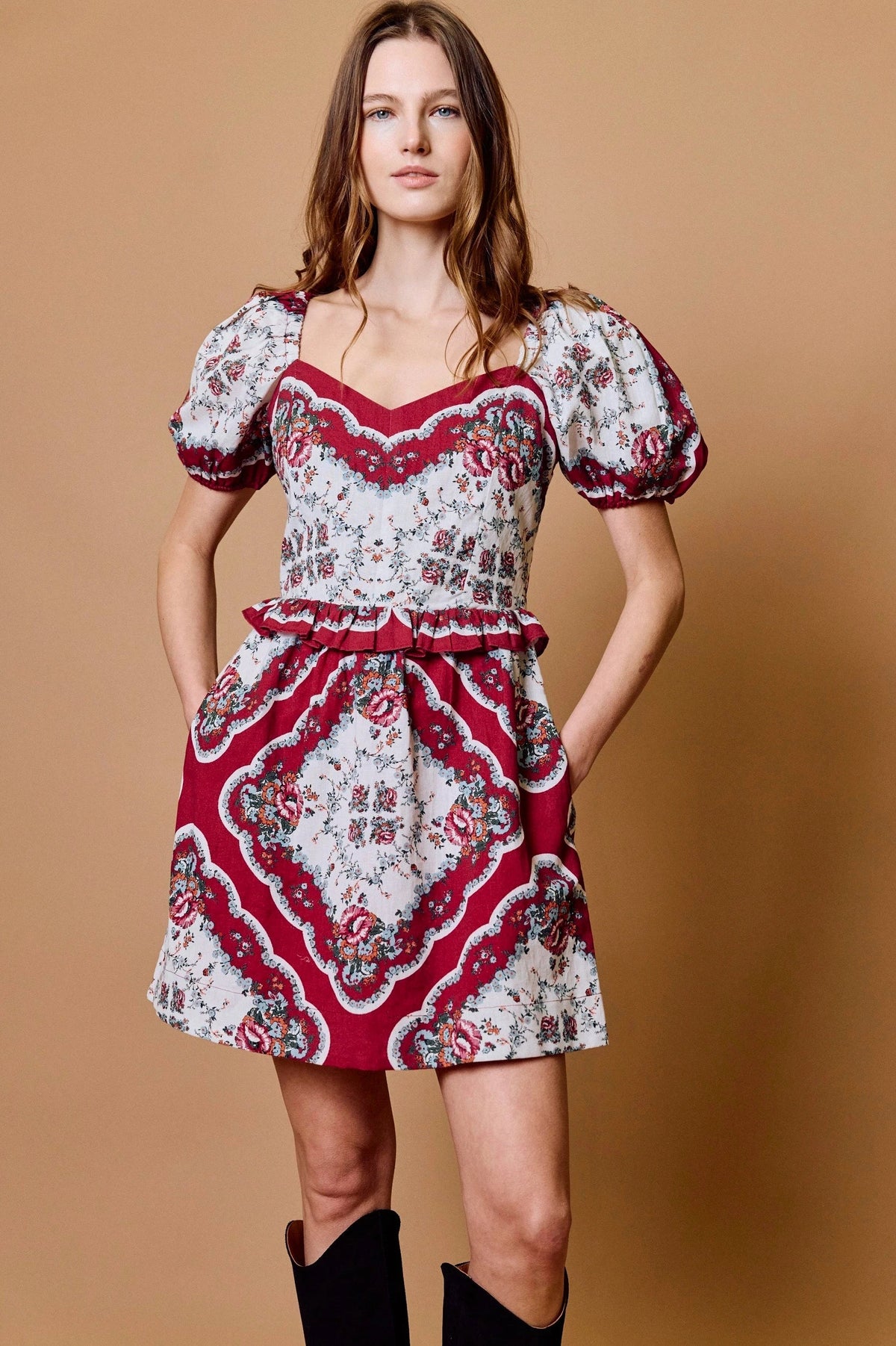 Harper Mini Dress- Virelle Print